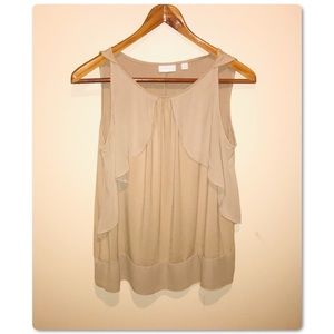 NY&Co. Sleeveless Top Tan stretch